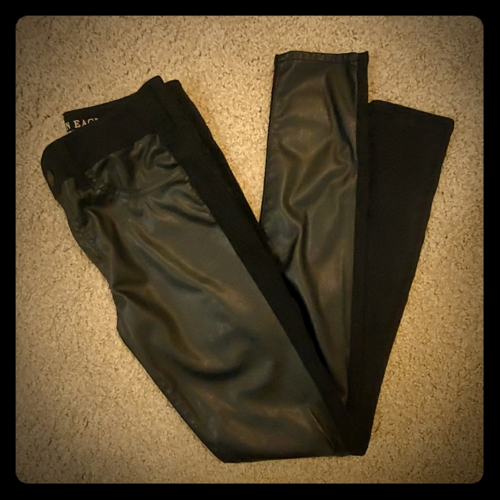 American Eagle Pleather Jeggings- Size 6